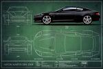 Aston Martin DB9 blueprint Cars-Art