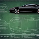 Aston Martin DB9 2009 Blueprint