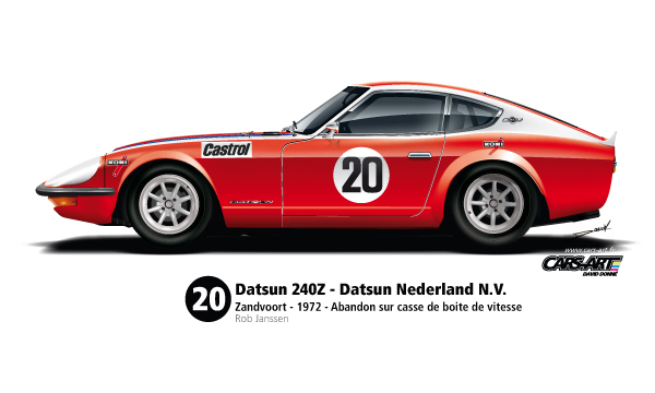 Profil-Datsun-240z-Zandvoort-1972-n°20-Rob-Janssen-600px-Cars-Art
