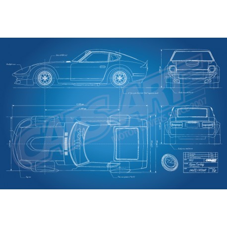 Nissan Fairlady 240ZG HS30H race car blueprint